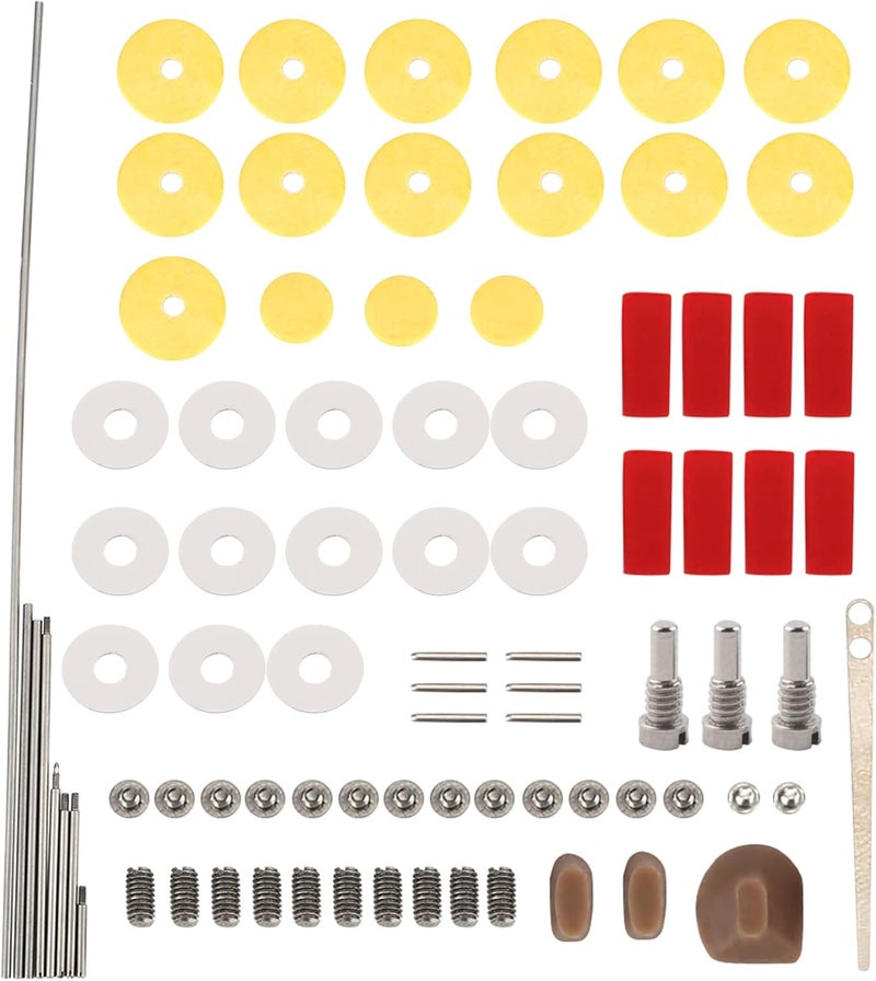 KooingTech 70PCS Flute Cleaning Kit of Musical Instrument Parts Accessories, Flute Plugs for Open Hole Flutes, Instrument Replacement Kit Set Portable - Image 1
